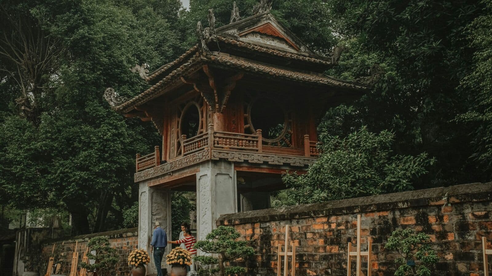 Arched street entrance of Hanoi AN Residence